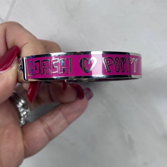 Coach Pink and Silver Poppy Heart Bracelet - Picture 3 of 3